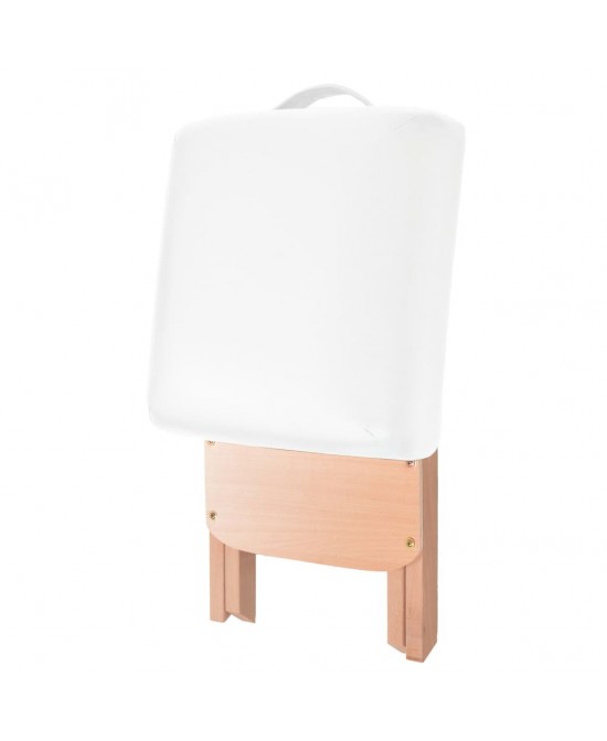 vidaXL Folding Massage Stool White
