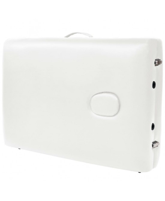 vidaXL 2-Zone Folding Massage Table 3.9" Thick White