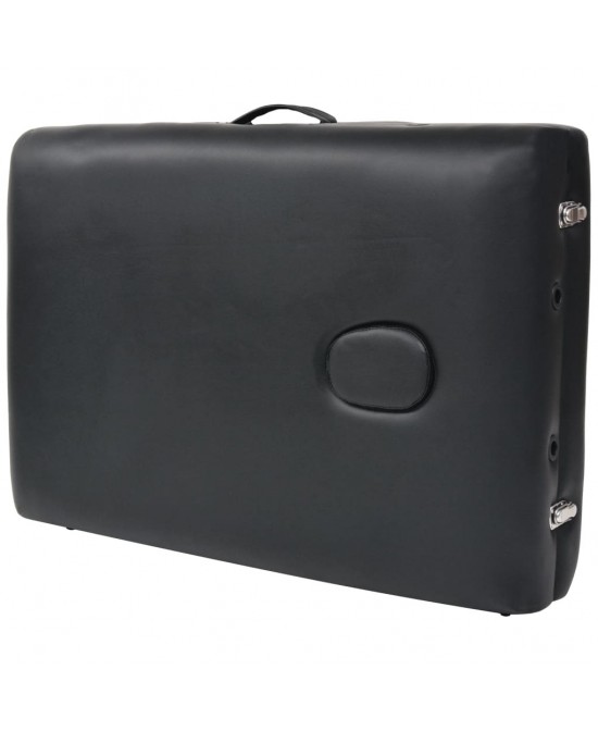 vidaXL 3-Zone Folding Massage Table 3.9" Thick Black