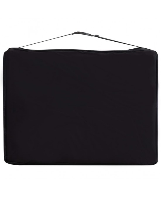vidaXL 2-Zone Foldable Massage Table Aluminum Black and Pink