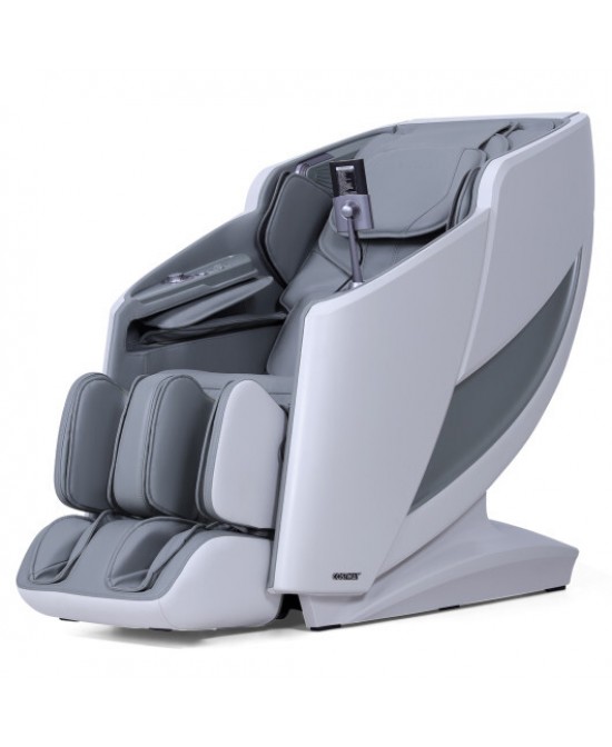 Full Body Zero Gravity Massage Recliner with Airbags and Foot Rollers-Brown