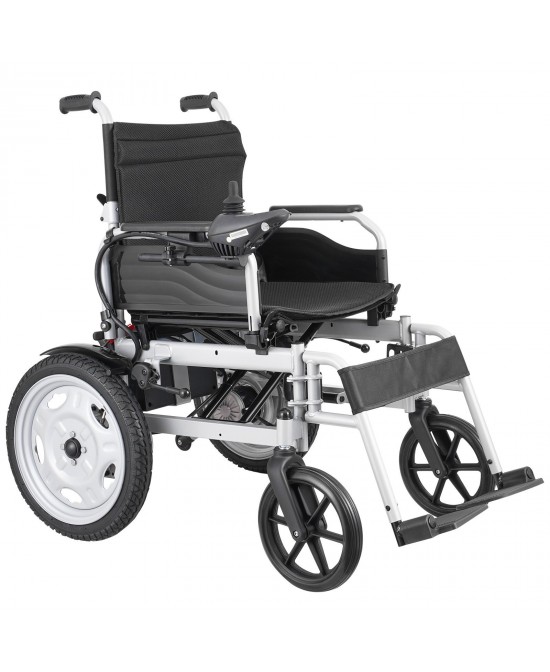 VEVOR Electric Wheelchair for Adults Seniors, 265 lbs Weight Capacity, 17.5in Width Lightweight Foldable Motorized Power Wheelchairs, UP to 12.5Miles Range All Terrain Power Chair, Adjustable Backrest