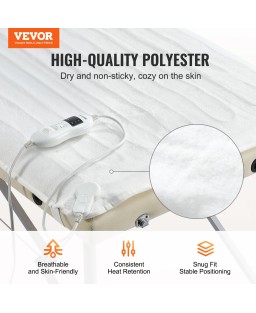 VEVOR Massage Table Warmer Massage Bed Heating Pad with Timer & 8 Heat Settings