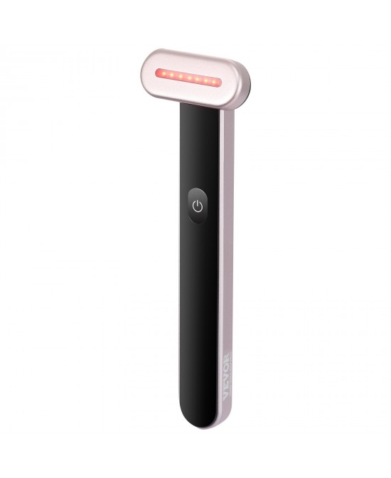 VEVOR Red Light Therapy Wand for Face, 7-Color LED Facial Wand Red Light Therapy Device with Heatig Therapy| Microcurrent Vibrating Massage, Portable LED Beauty Wand for Face, Neck
