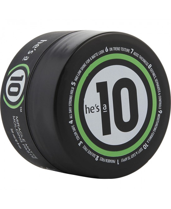 ITS A 10 by It's a 10 (MEN) - HE'S A 10 MIRACLE MATTE MOLDING PASTE 2 OZ