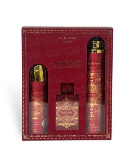 Lattafa Badee Al Oud Sublime 3 Piece Gift Set Lattafa Badee Al Oud Sublime 3 Piece Gift Set