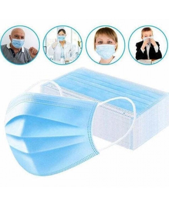 Disposable 3-Ply Surgical/Medical Face Masks Ear Loop Style