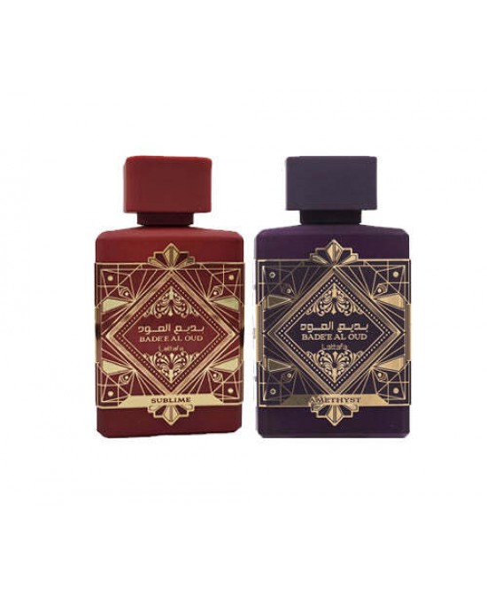 Lattafa Badee Al Oud Sublime & Lattafa Badee Al Oud Amethyst Bundle