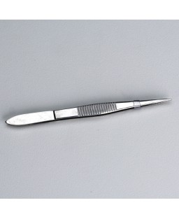 Deluxe Tweezers, 4-1/2" Stainless Steel, Pointed Edge, 1 each