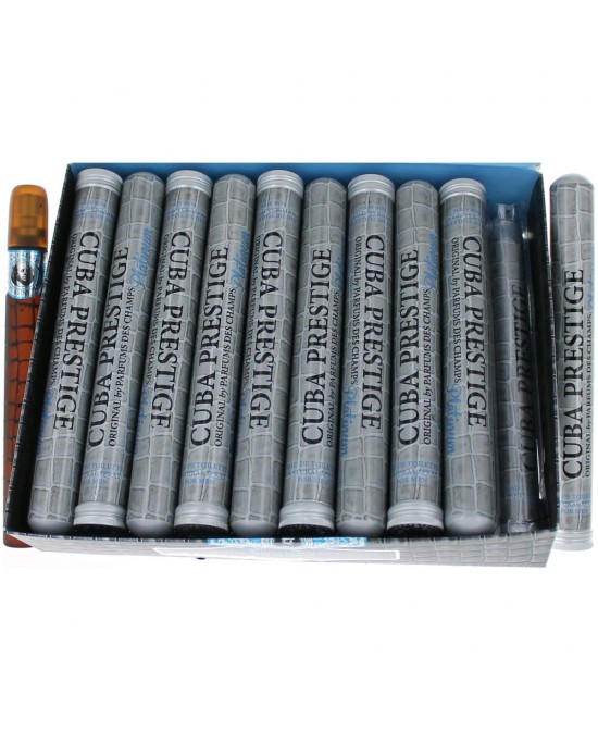 Cuba Prestige Platinum by Cuba, 1.17 oz Eau de Toilette Spray for Men. Pack of 20 Cuba Prestige Platinum by Cuba, 1.17 oz Eau de Toilette Spray for Men. Pack of 20