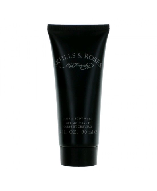Ed Hardy Skulls & Roses by Ed Hardy, 3 oz Hair & Body Wash for Men