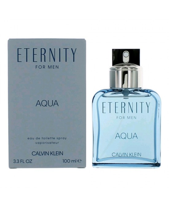 Eternity Aqua by Calvin Klein, 3.4 oz Eau De Toilette Spray for Men