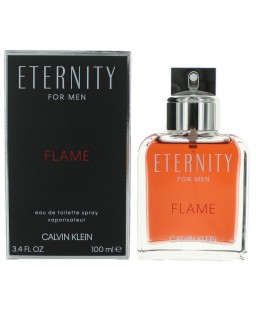Eternity Flame by Calvin Klein, 3.4 oz Eau De Toilette Spray for Men