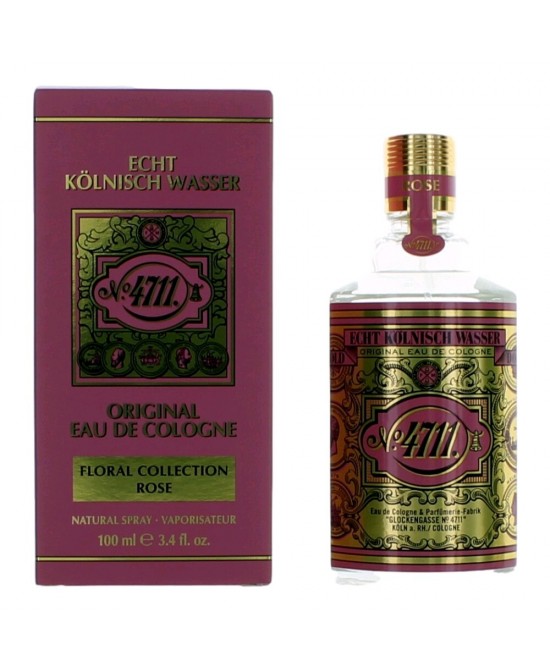 4711 Floral Collection Rose by 4711, 3.4 oz Eau De Cologne Spray for Unisex
