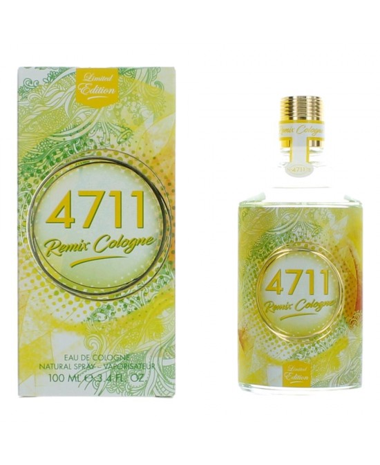 4711 Remix Cologne Lemon by Muelhens, 3.4 oz Eau De Cologne Spray for Unisex