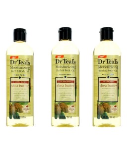 Shea Butter & Essential Oil by Dr. Teal's, 3 Pack 8.8 oz Moisturizing Bath & Body Oil