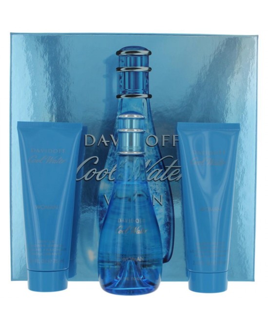 Cool Water by Davidoff, 3 Piece Gift Set for Women