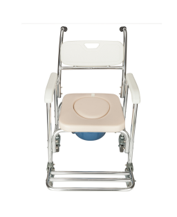 4 in 1 Multifunctional Aluminum Elder People Disabled People Pregnant Women Commode Chair Bath Chair White