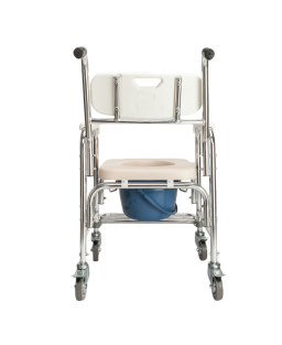 4 in 1 Multifunctional Aluminum Elder People Disabled People Pregnant Women Commode Chair Bath Chair White
