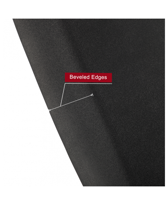 3.5´x 3.5´x 1/2" Beauty Salon Polygon Anti-fatigue Salon Mat (Polygon Outside And Round Inside) Black