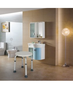 Medical Bathroom Safety Shower Tub Aluminium Alloy Bath Chair Bench with Adjustable Height White