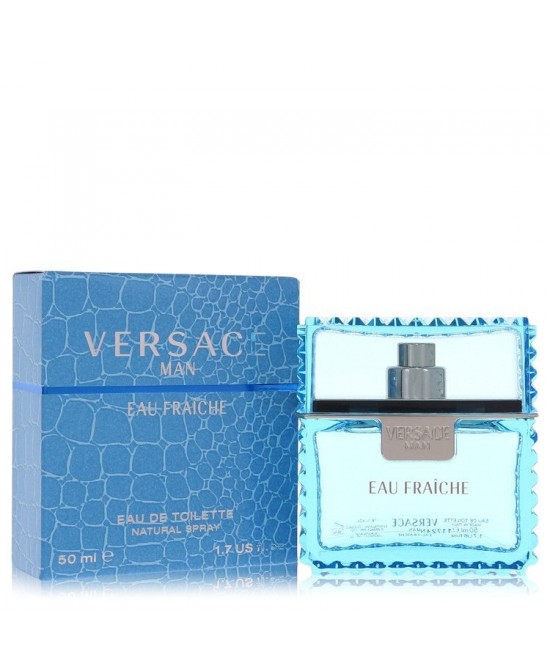 Versace Man by Versace Eau Fraiche Eau De Toilette Spray (Blue) 1.7 oz (Men)
