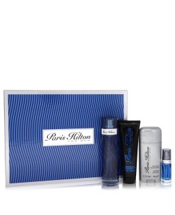 Paris Hilton by Paris Hilton Gift Set -- 3.4 oz Eau De Toilette Spray + 3 oz Body Wash + 2.75 oz Deodorant Stick + .25 Mini EDT Spray (Men)
