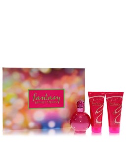 Fantasy by Britney Spears Gift Set -- 3.3 oz Eau De Parfum Spray + 3.3 oz Body Souffle + 3.3 oz Shower Gel (Women)