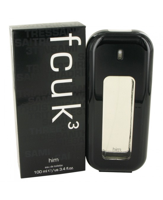Fcuk 3 by French Connection Eau De Toilette Spray 3.4 oz (Men)