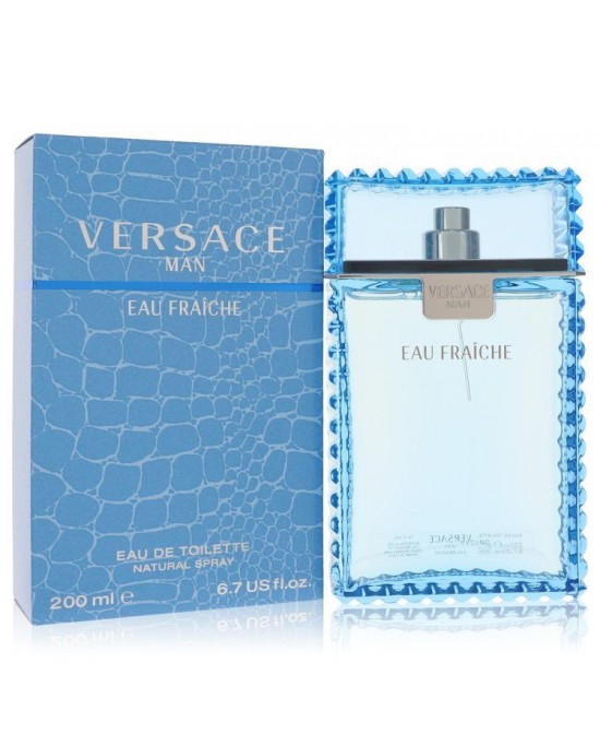 Versace Man by Versace Eau Fraiche Eau De Toilette Spray (Blue) 6.7 oz (Men)