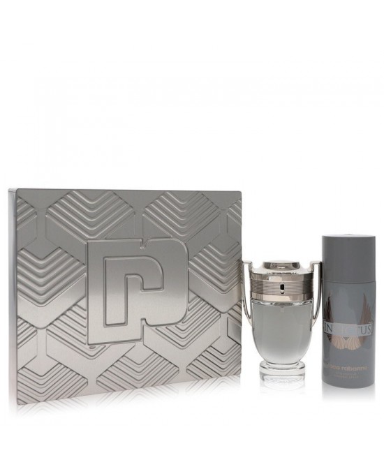 Invictus by Paco Rabanne Gift Set -- 3.4 oz Eau De Toilette Spray + 5.1 oz Deodorant Spray (Men)
