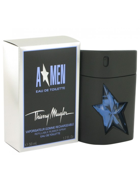 Angel by Thierry Mugler Eau De Toilette Spray Refillable (Rubber Flask) 1.7 oz (Men)
