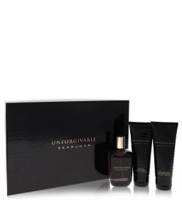 Unforgivable by Sean John Gift Set -- 4.2 oz Eau De Toilette Spray + 3.4 oz Shower Gel + 3.4 oz After Shave Balm (Men)