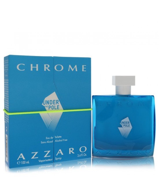 Chrome Under The Pole by Azzaro Eau De Toilette Spray (Alcohol Free) 3.4 oz (Men)
