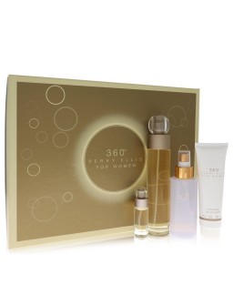 perry ellis 360 by Perry Ellis Gift Set -- 3.4 oz Eau De Toilette Spray + 4 oz Body Mist + 3 oz Shower Gel + .25 Mini EDT Spray (Women)