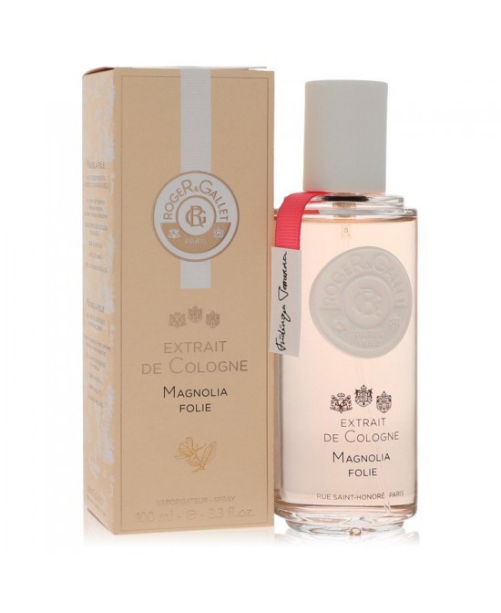 Roger & Gallet Magnolia Folie by Roger & Gallet Extrait De Cologne Spray (Unisex) 3.3 oz (Women)