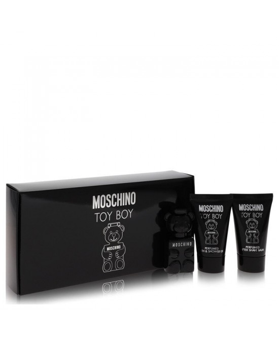 Moschino Toy Boy by Moschino Gift Set -- .17 oz Mini EDP + .8 oz Shower Gel + .8 oz After Shave Balm (Men)