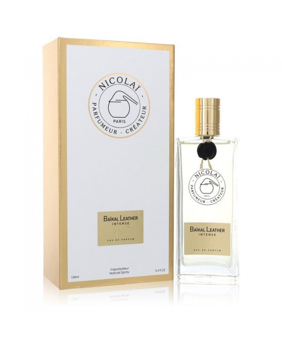 Baikal Leather Intense by Nicolai Eau De Parfum Spray (Unisex) 3.4 oz (Men)