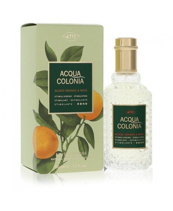 4711 Acqua Colonia Blood Orange & Basil by 4711 Eau De Cologne Spray (Unisex) 1.7 oz (Women)