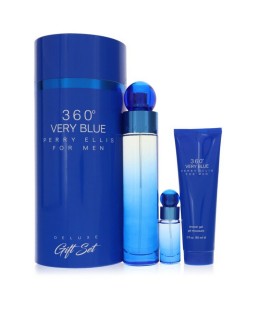 Perry Ellis 360 Very Blue by Perry Ellis Gift Set -- 3.4 oz Eau De Toilette Spray + .25 oz Mini EDT Spray + 3 oz Shower Gel (Men) Perry Ellis 360 Very Blue by Perry Ellis Gift Set -- 3.4 oz Eau De Toilette Spray + .25 oz Mini EDT Spray + 3 oz Shower Gel (Men)