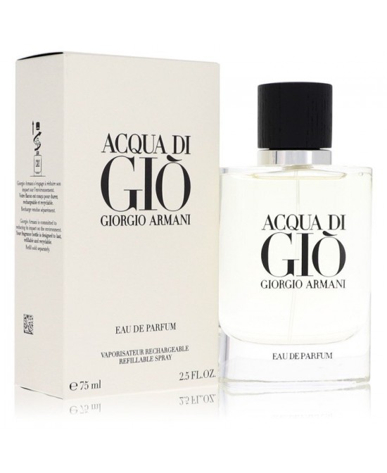 Acqua Di Gio by Giorgio Armani Eau De Parfum Refillable Spray 2.5 oz (Men)