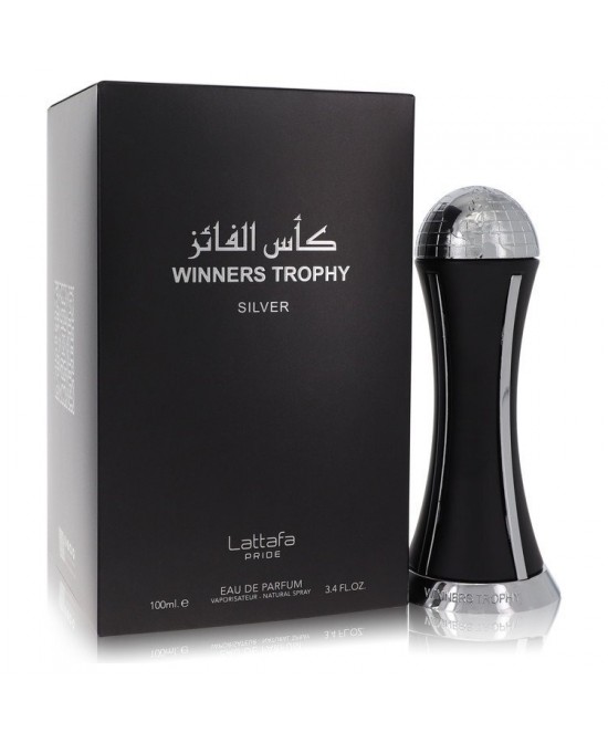 Lattafa Pride Winners Trophy Silver by Lattafa Eau De Parfum Spray 3.4 oz (Men)