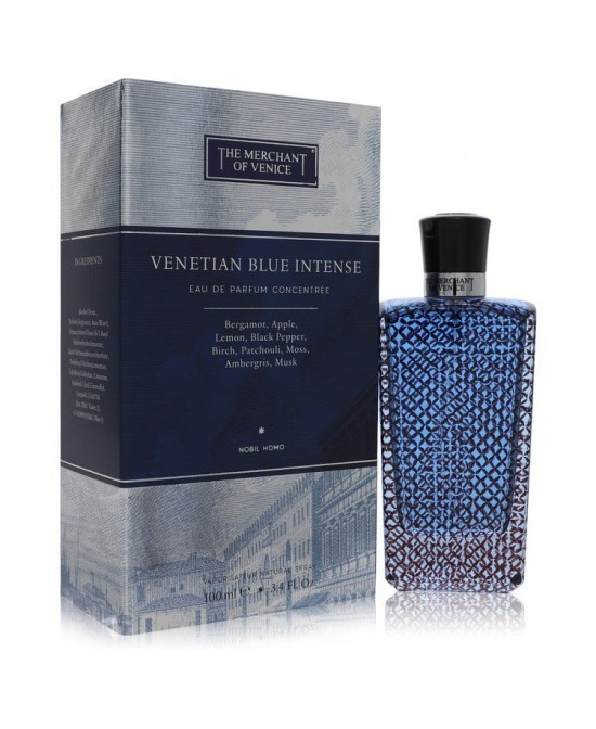 Venetian Blue Intense by The Merchant Of Venice Eau De Parfum Spray Concentree 3.4 oz (Men)