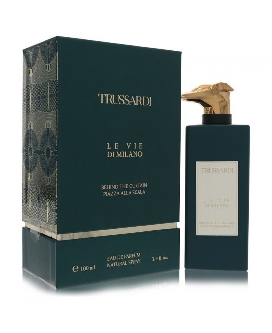 Behind The Curtain Plazza Alla Scala by Trussardi Eau De Parfum Spray (Unisex) 3.4 oz (Men)
