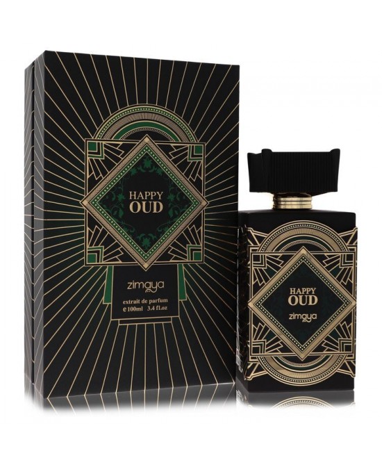 Afnan Zimaya Happy Oud by Afnan Extrait De Parfum Spray (Unisex) 3.4 oz (Men)
