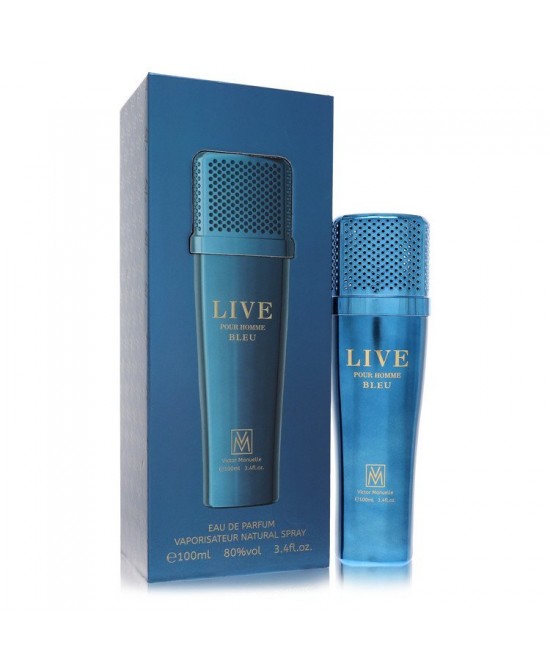 Victor Manuelle Live Bleu by Victor Manuelle Eau De Parfum Spray 3.4 oz (Men)