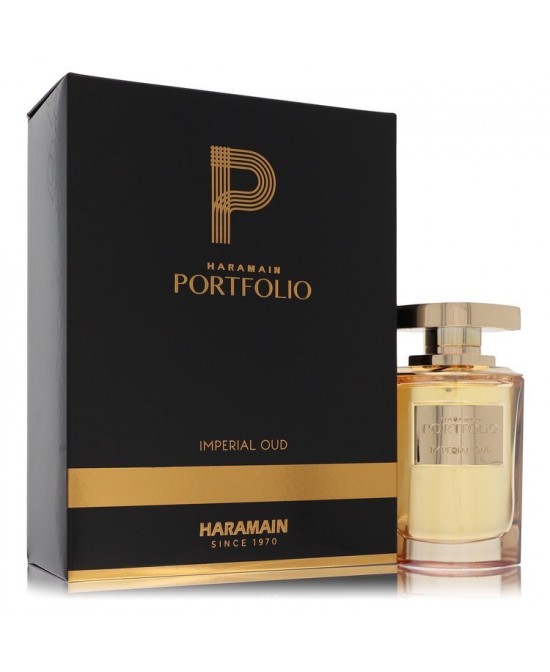 Al Haramain Portfolio Imperial Oud by Al Haramain Eau De Parfum Spray (Unisex) 2.5 oz (Men)