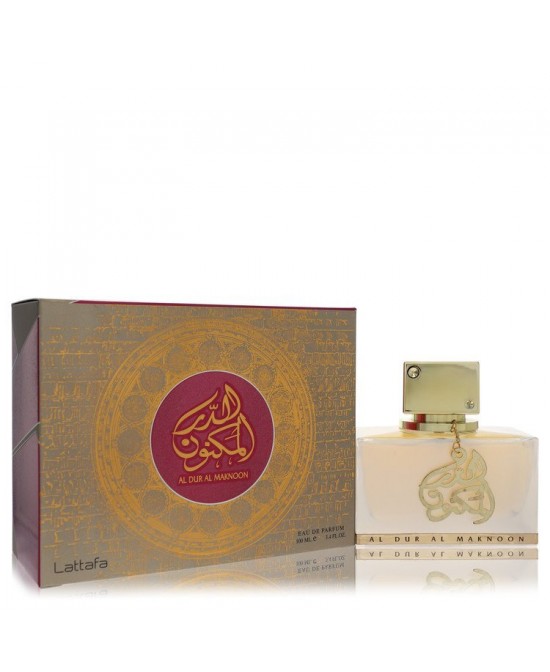 Lattafa Al Dur Al Maknoon Gold by Lattafa Eau De Parfum Spray (Unisex) 3.4 oz (Men)