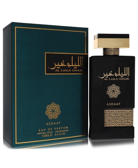 Lattafa Asdaaf Al Laila Ghair by Lattafa Eau De Parfum Spray (Unisex) 3.4 oz (Men)