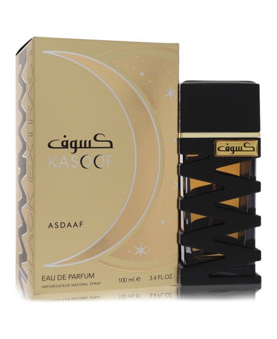 Lattafa Asdaaf Kasoof Black Extract by Lattafa Eau De Parfum Spray (Unisex) 3.4 oz (Men)